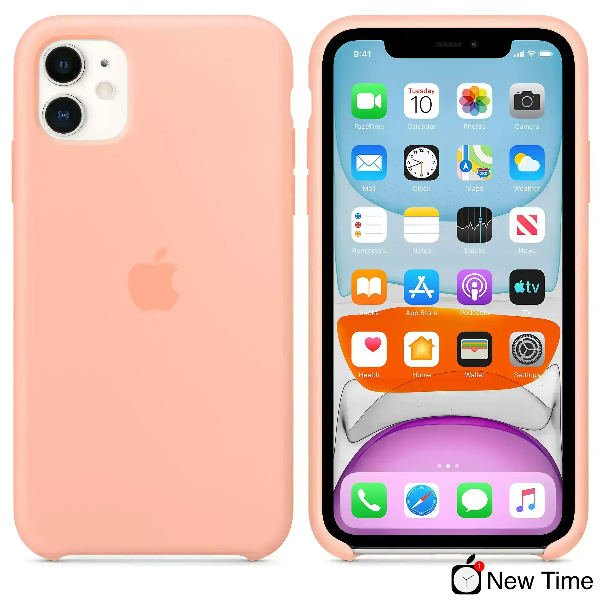 Чехол Apple iPhone 11 Silicone Case - Grapefruit (MXYX2)